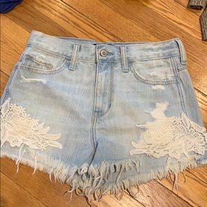 NWT denim lace shorts